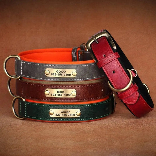 Personalized Vegan Leather Collar