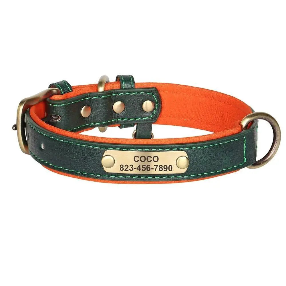 Personalized Vegan Leather Collar